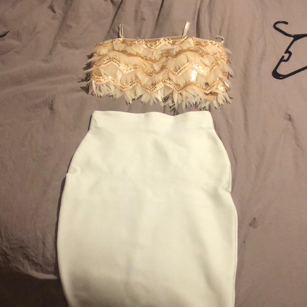 Two pieces. Tube top and pencil skirt